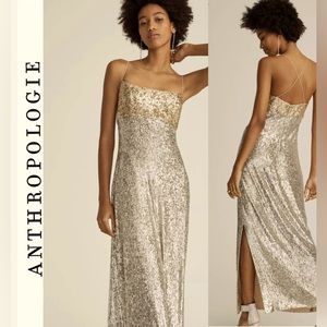 Sachin & Babi Colorblocked Sequined Midi Dress